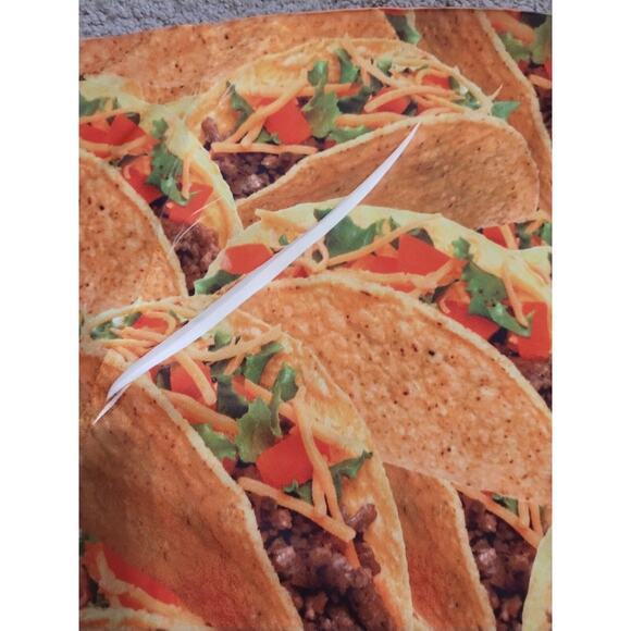 Vivid Tacos Mexican Print Short Sleeve T-Shirt Size 2XL "Distressed Fabric" - Picture 4 of 8